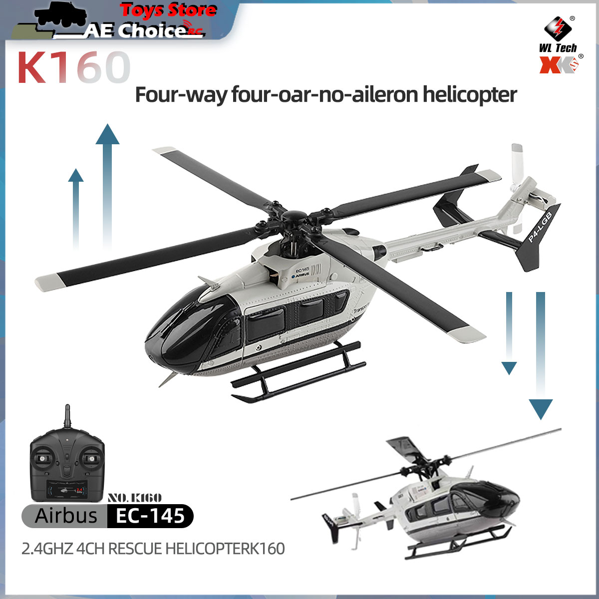WLtoys RC ヘリコプター K160 6-Aixs ジャイロスコープ 2.4 グラム 4CH 高度保持オプティカルフローリモコンヘリコプターのおもちゃ大人のギフト