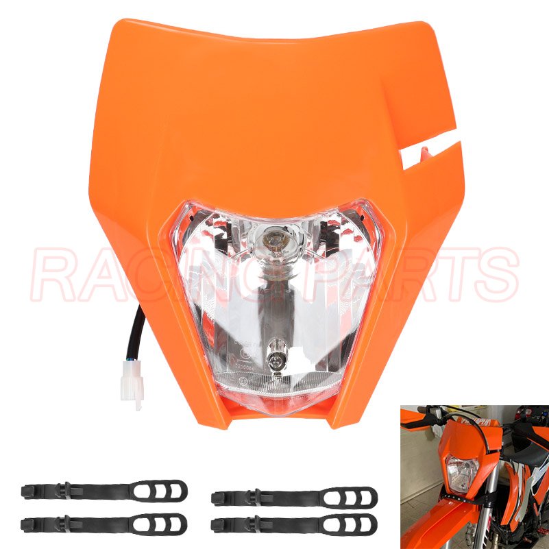 オートバイのヘッドライトヘッドライトランプハンドガード KTM EXC EXCF SXF SX XC XCW XCF XCFW 125-530 ユニバーサルヘッドランプダートピットバイク