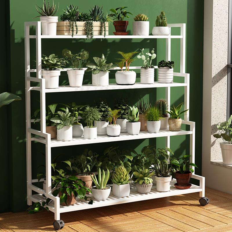 植物スタンド フラワースタンド 3/4 段フラワーシェルフ プランターラック ストレージオーガナイザー ディスプレイ 屋内ガーデン バルコニー 床置きラック