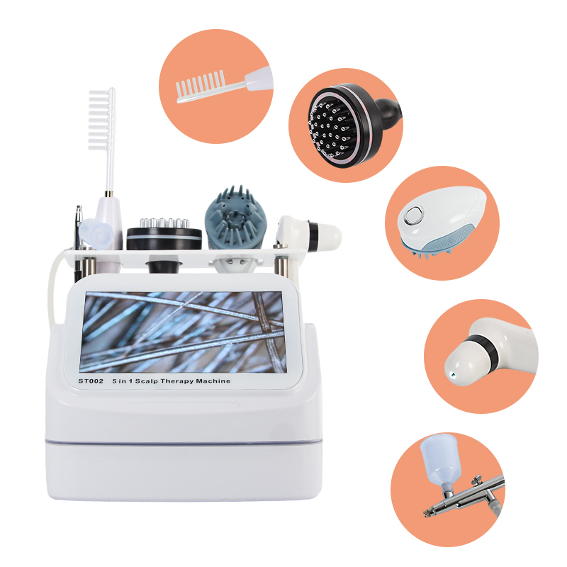 5 in 1多機能毛髪頭皮ケアデバイスデジタルヘアスキンアナライザー毛包テストおよび皮膚分析用顕微鏡