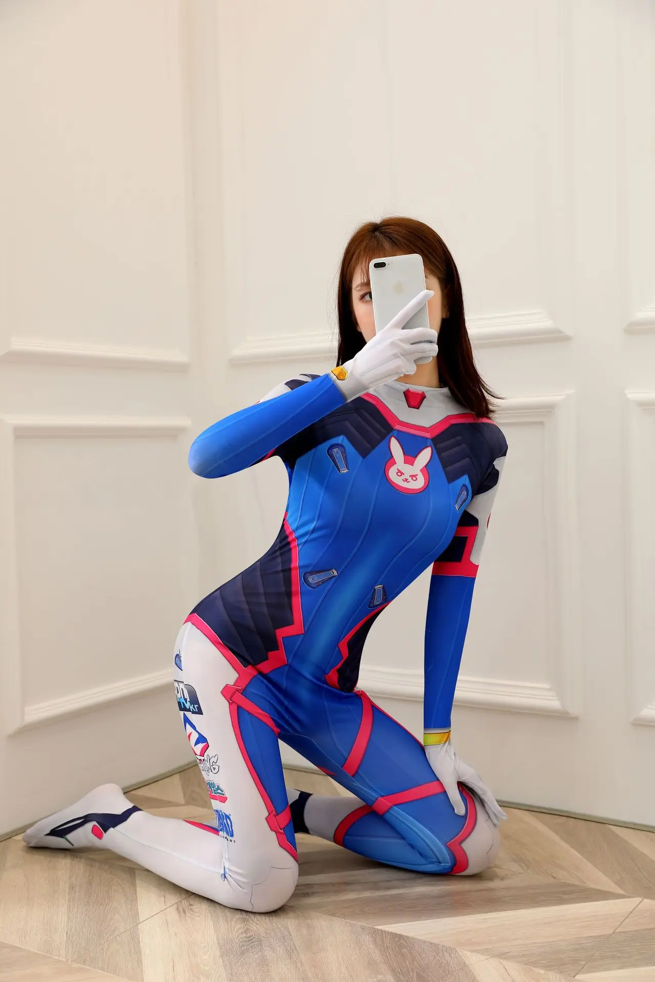 ゲーム Dva コスプレジャンプスーツ衣装女性 3D 印刷スパンデックスハロウィンパーティー全身タイツスーツボディスーツ D.Va Cos