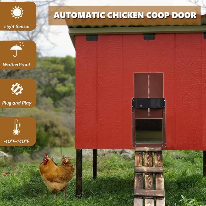 自動光感知鶏小屋ドア、鶏小屋、ペットドア、家庭用