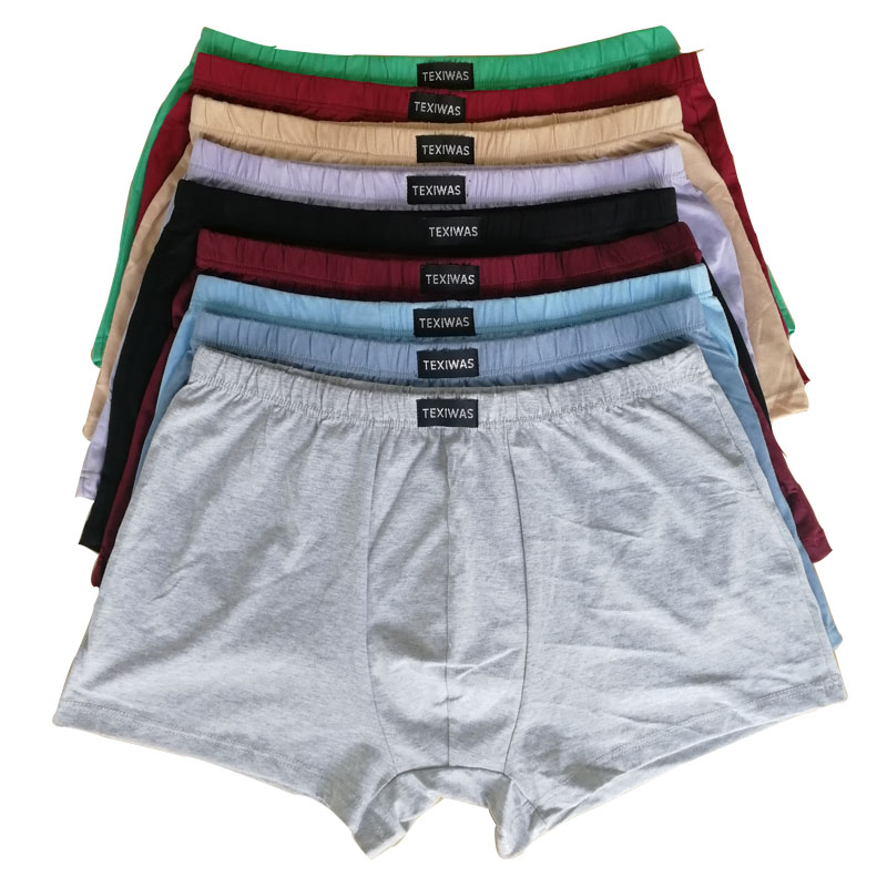 綿 100% ビッグサイズパンツメンズボクサープラスサイズ大型ショーツ通気性綿下着 5XL 6XL 4 ピース/ロット