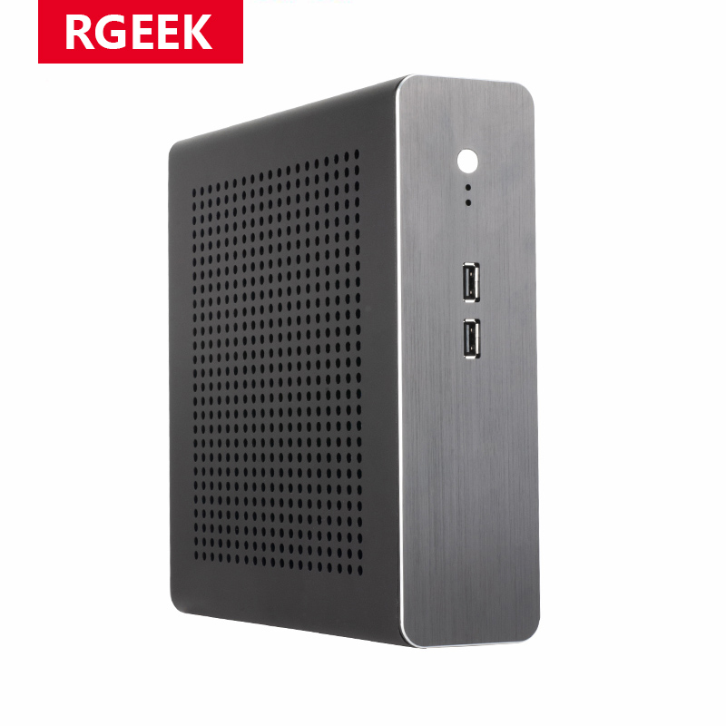 RGEEK G60 シャーシアルミニウム合金ミニケース HTPC ITX 電源 USB2.0 デスクトップコンピュータケース