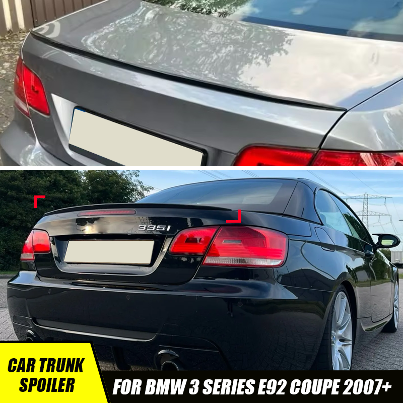 07-13 BMW アクセサリー 3 シリーズ E92 クーペ M3 スタイル車のリアトランクスポイラーウイングリップゴムブラックソフトプラスチックに適合