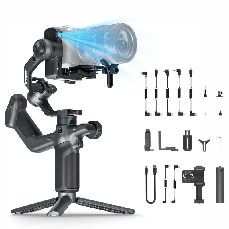 FeiyuTech SCORP Mini 3 キット ジンバル スタビライザー 内蔵 4.0 インテリジェント AI トラッキング ミラーレス アクション カメラ用
