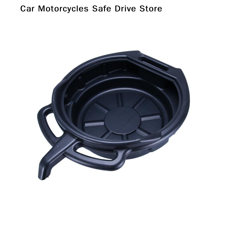 1 個車のメンテナンスと修理オイル収集盆地 10L/15L オイルドレンパン廃棄物エンジンオイルコレクターオイルドリップトレイハンドル付き