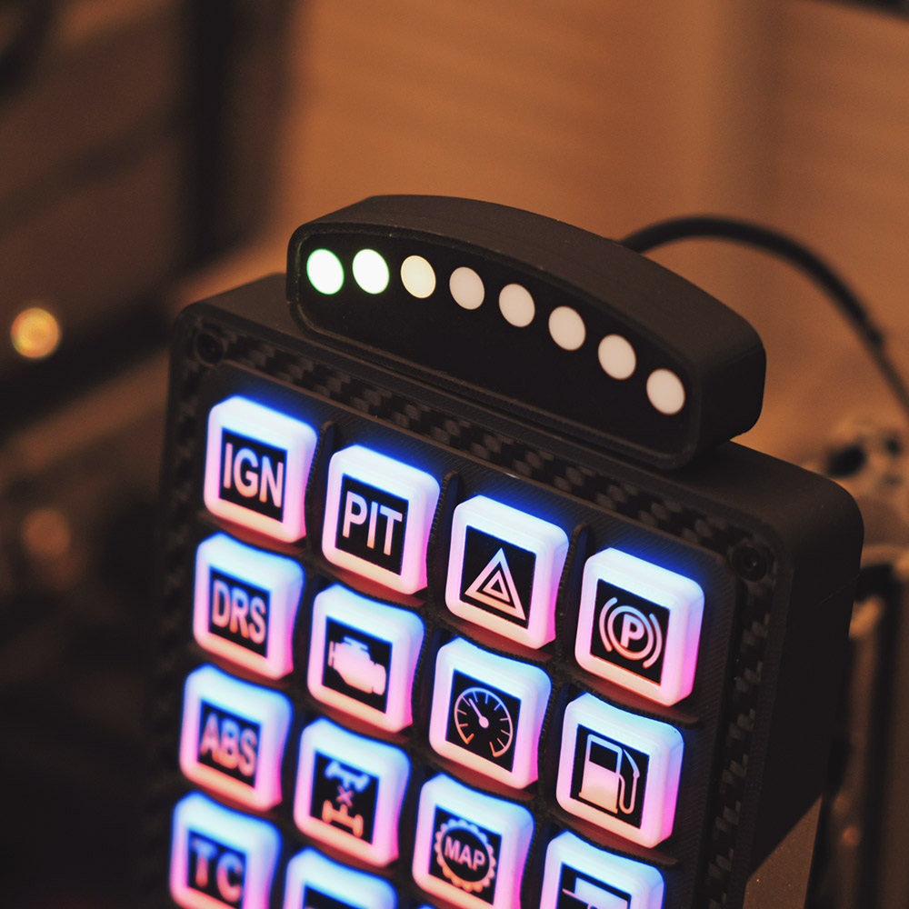 PC Simracing ゲーム用 RGB LED ライト USB シグナルライト ABS インジケーターライト Thrustmaster SIMAGIC Logtiech G29 MOZA FANATEC 用