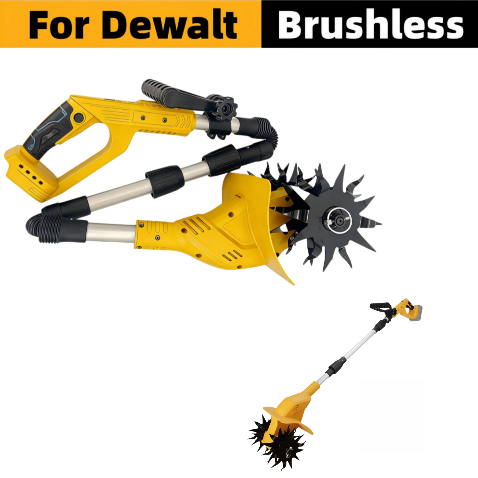 ブラシレスコードレス耕運機 Dewalt 20V バッテリーピン 500 ワット 330RPM ポータブル庭の土壌緩め庭電動ツール