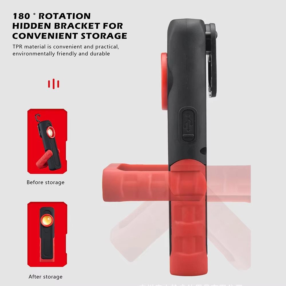 500LM 輝度カーディテイリングツール磁気グリップ 2400mAh バッテリーカーペイント仕上げランプフック USB 懐中電灯