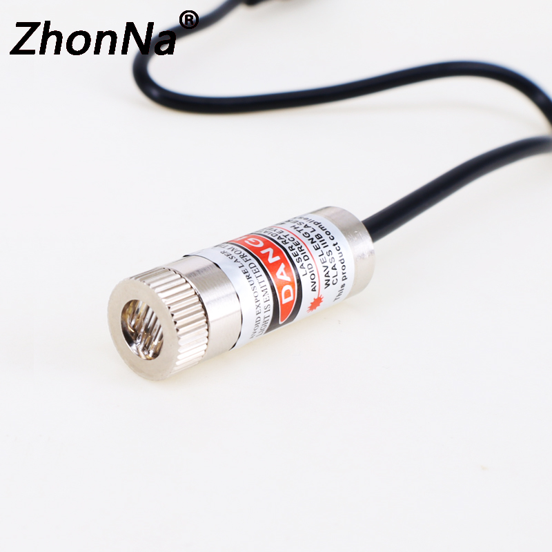 520nm緑色レーザーモジュール - 直径12mm、調整可能な焦点距離、スケールクロスヘア（電源を含む）工業用グレード