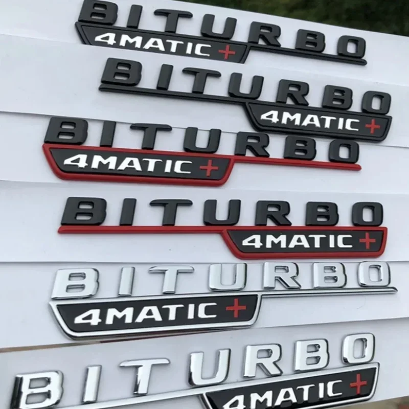 3D 車フェンダー BITURBO 4MATIC バッジエンブレムステッカーメルセデス C43 AMG W205 W204 E43 W213 W212 GLC43 GLE43 W166 W167 アクセサリー