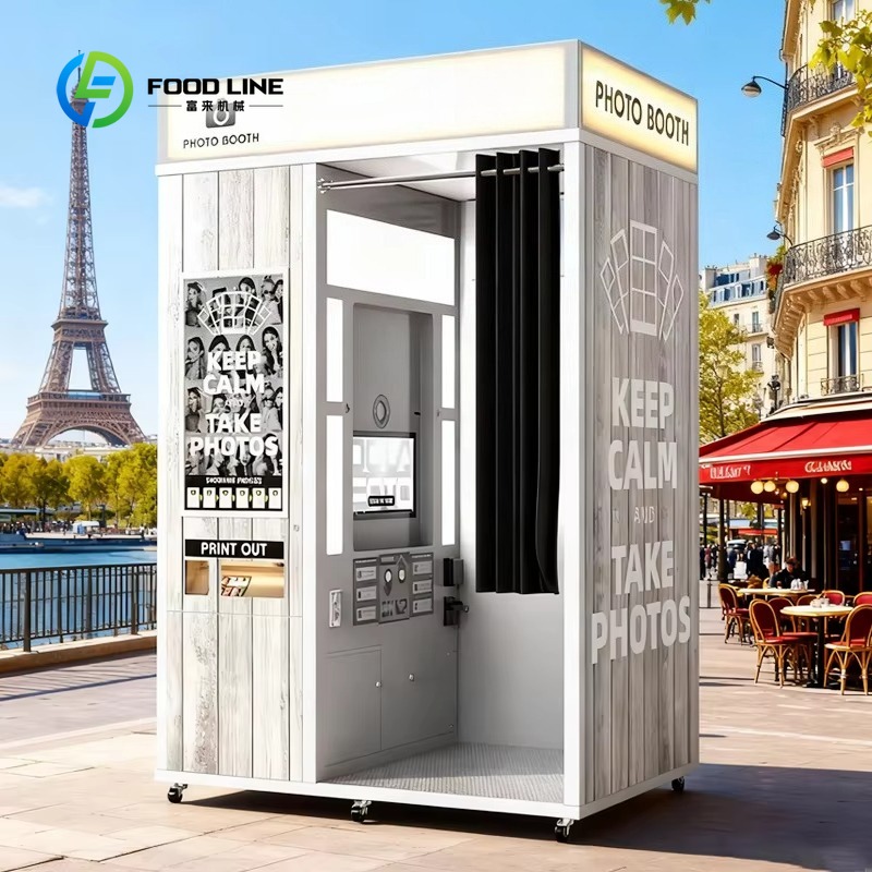 360 Self Photo Booth Machine Portable Selfie Booth Kiosk - Commercial Photo Booth Equipment for Events & Shopping Malls Custom