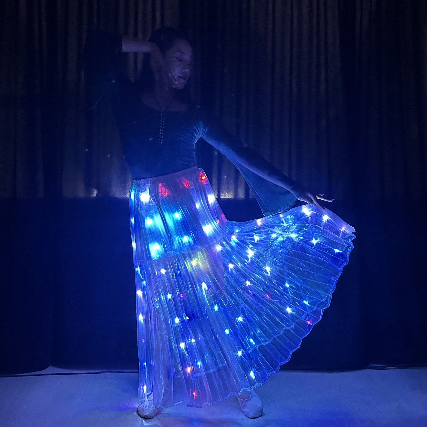 電子照明ダンス衣装スカートパーティーライトアップスカートレイブ LED トロンダンスウェアグローカーニバルステージパフォーマンス小道具