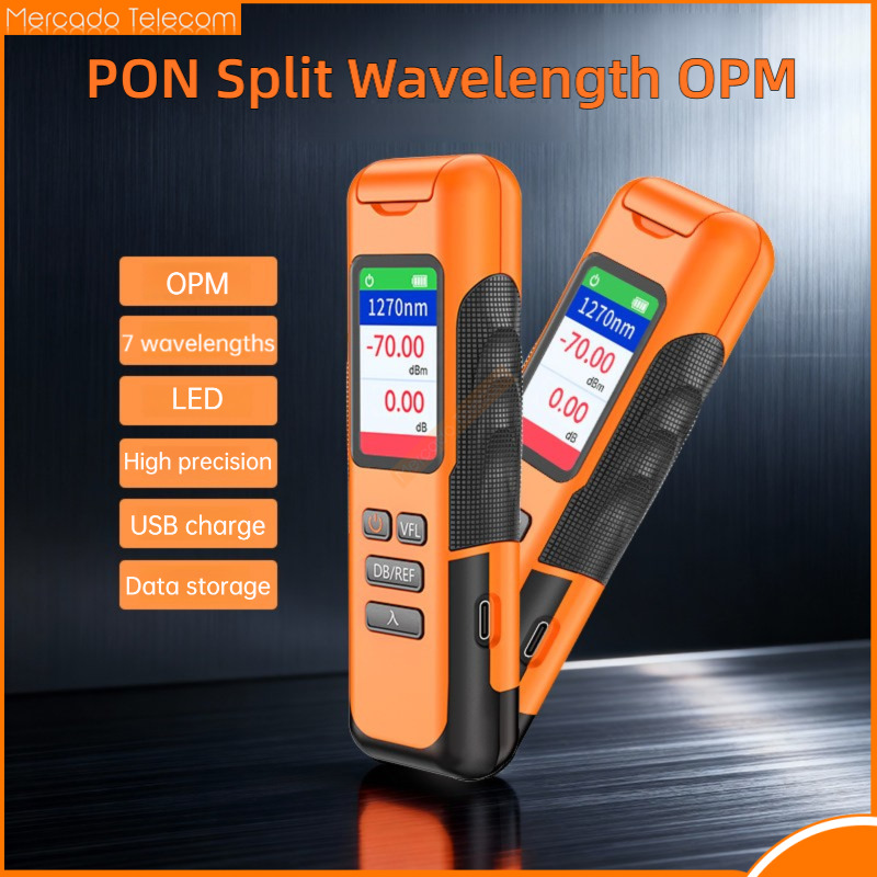 GUANGYAN XGPON スプリットウェーブミニ光パワーメーターフルカラースクリーン充電式ファイバーテスター