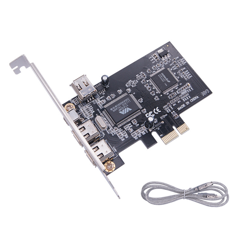 OULLX PCIE X1 - 1394 拡張カード PCI-E 1X - 1394 4ポート DV HDV HDビデオキャプチャカード 1440*1080転送アダプター対応