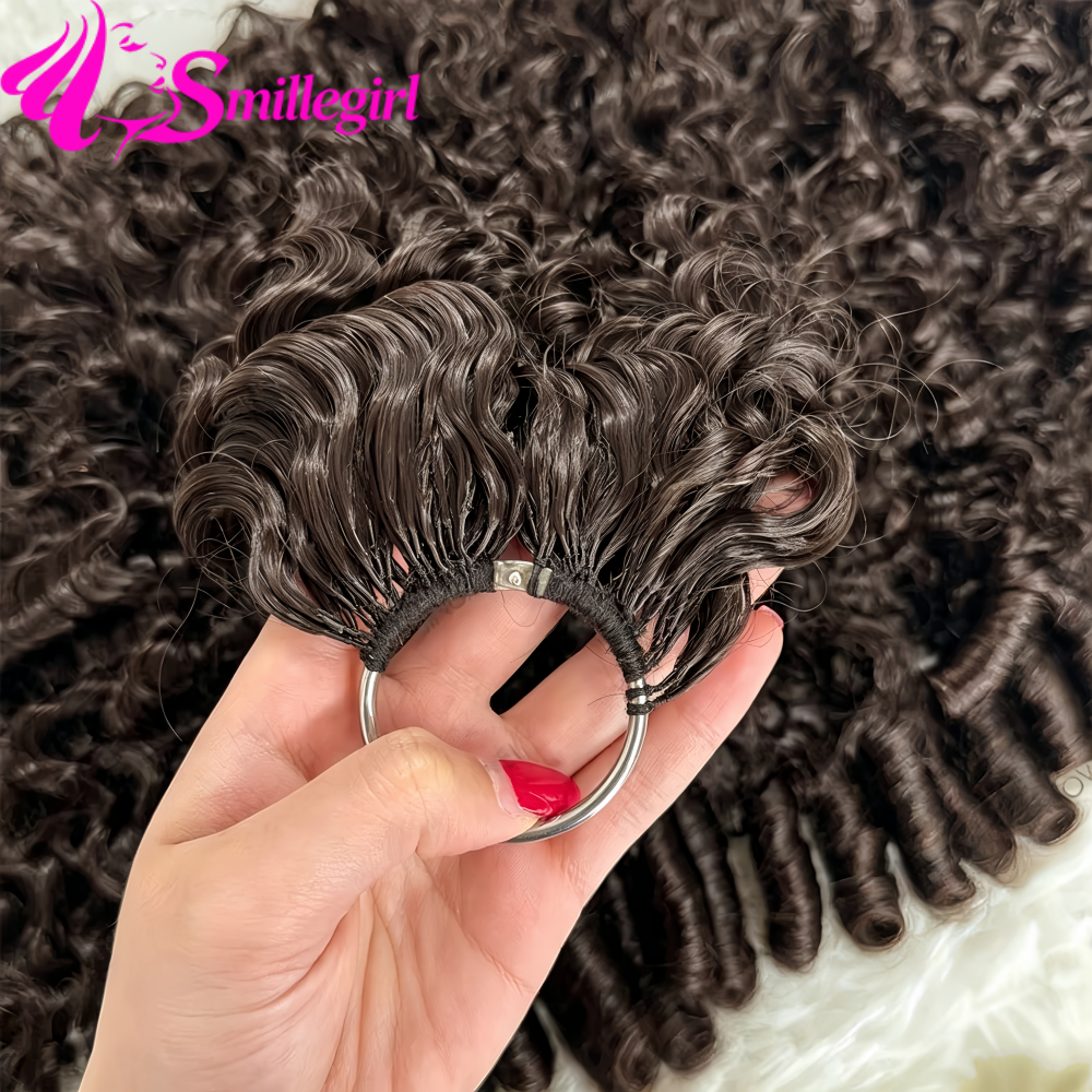 12A ブラウンビルマ CurlyFeather かぎ針編み人毛 300 グラム事前分離フェザー人毛エクステンション再利用可能なプレループナチュラルブラックかぎ針編みバンドル