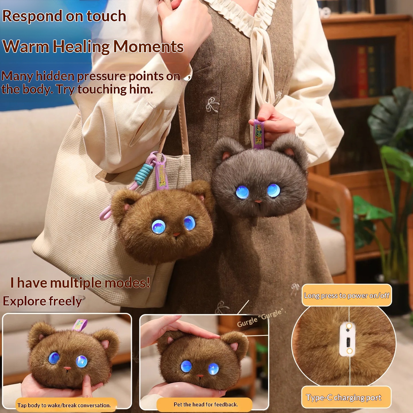 Tobot AI ぬいぐるみ猫のおもちゃインタラクティブ感情的なコンパニオンロボットぬいぐるみ子供教育トレンディな子供のぬいぐるみ