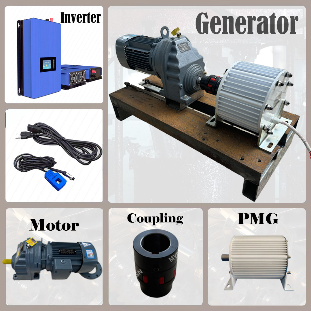 10KW 20KW 30KW 低速永久磁石発電機 48V 220V 380V 3 相 AC オルタネータ 300 RPM モータードライブ水風力タービン