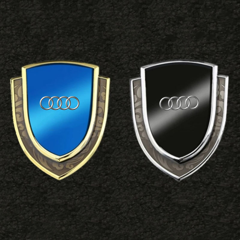 金属車のフェンダーボディエンブレムシールド装飾ステッカーアウディ A4 A4L A5 A6 A7 A8 A8L TT Q1 Q2 Q3 Q4 Q5 Q6 Q7 Q8 B2 B3 B4 B5
