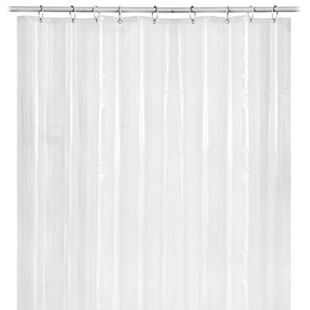 クリアシャワーカーテン ヘビーマグネット付き シャワーカーテンライナー 12フック PEVAシャワーライナー 180x180/200cm 浴室用