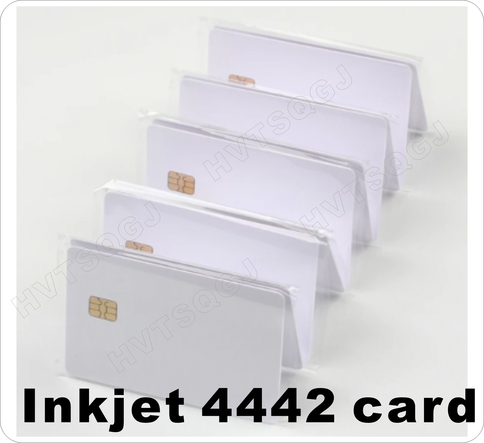 50 個ブランク CR80 ISO7816 RFID 接触 SLE 4442 チップ PVC スマートカードインクジェット印刷可能カードブランク
