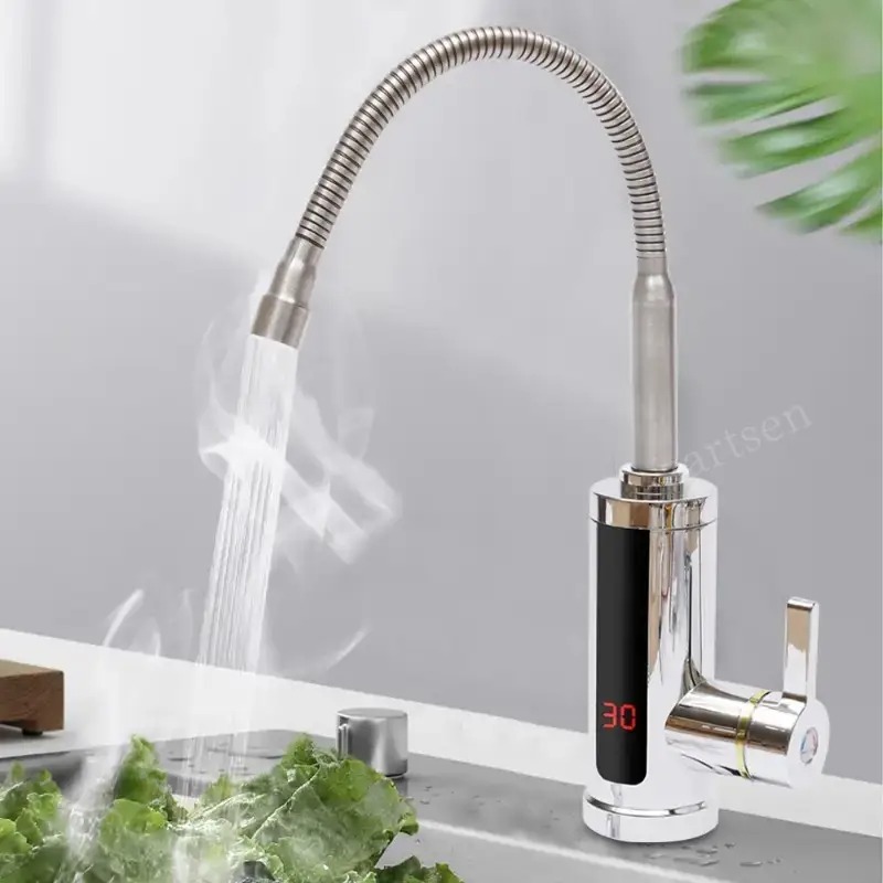 インスタント給湯器蛇口タンクレスヒーターキッチン温水タップ浴室暖房電気 220v
