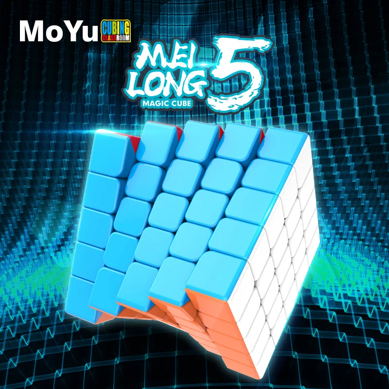 MoYu Meil​​ong プロフェッショナルマジックキューブ 5x5x5 教室ステッカーレス 5 層スピードキューブパズルキューブフィジェットおもちゃ Childrengifts