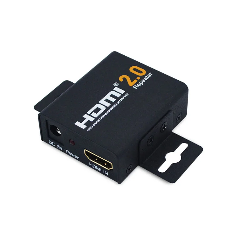 ミニ 4K * 2K HDMI 互換 2.0 エクステンダー リピーター 40M 3D 18Gbps HDMI 2.0 信号増幅器ブースターアダプター PS4 HDTV PC モニター用