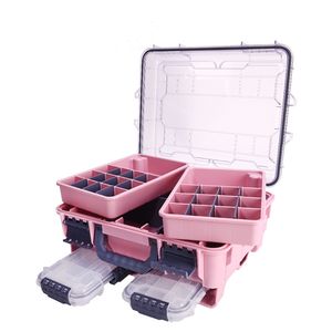 新設計のフィッシングボックス　特許取得済みの防水・大容量フィッシングボックス　釣り具用2段式収納ボックス