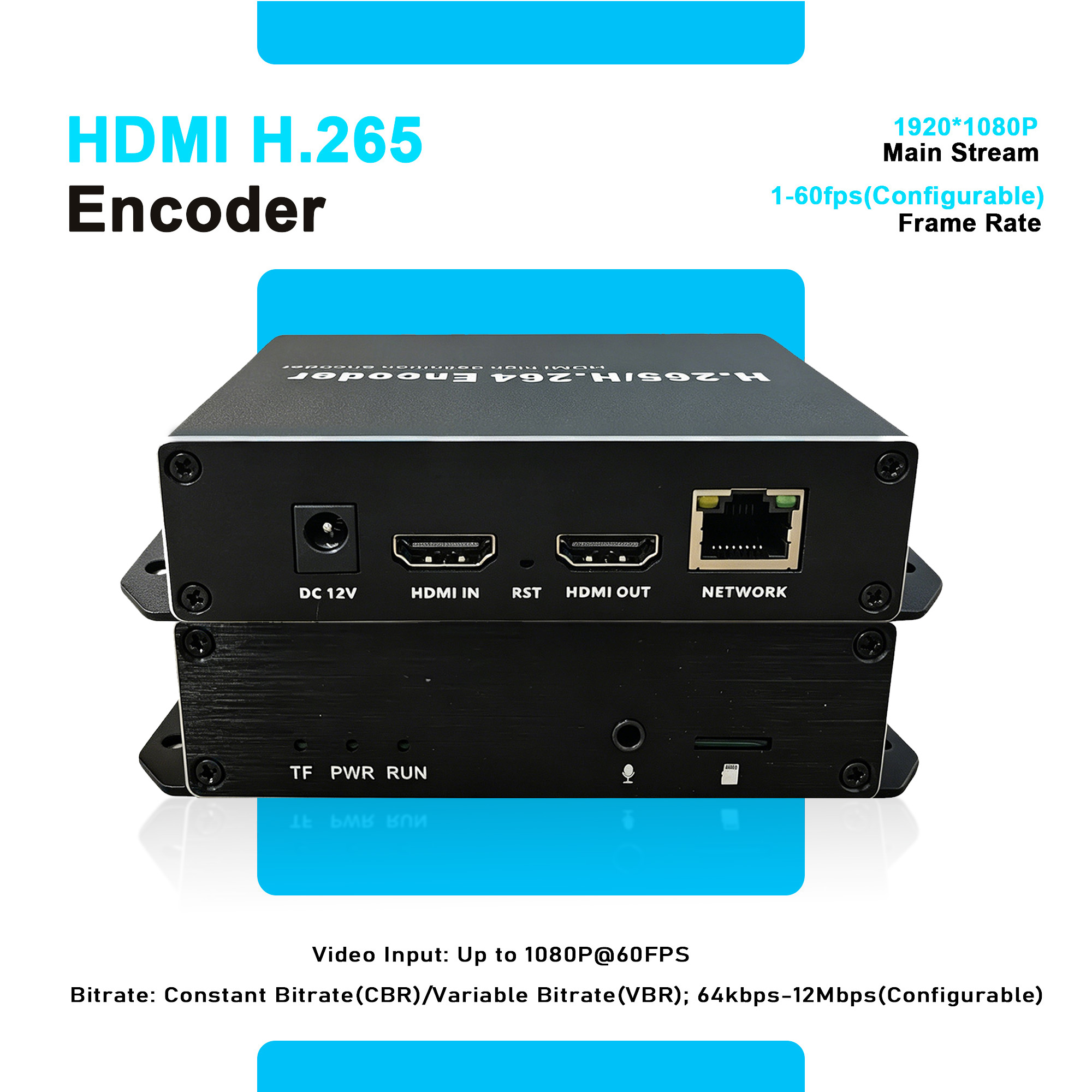 ビデオ オーディオ HD エンコーダー H.265 H.264 HEVC IPTV HD to IP エンコーダー NVR 録画 ダイレクト ブロードキャスト プラットフォーム プッシュ ストリーミング