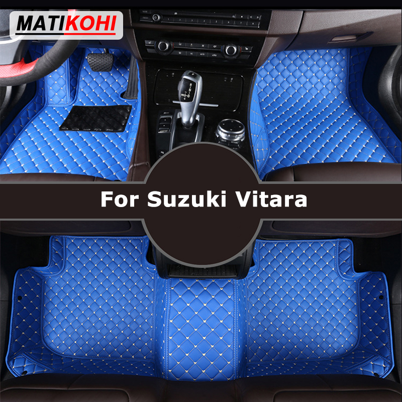 MATIKOHI カスタム車のフロアマットスズキ Vitara 2015-2023 自動車カーペット Foot Coche Accessorie