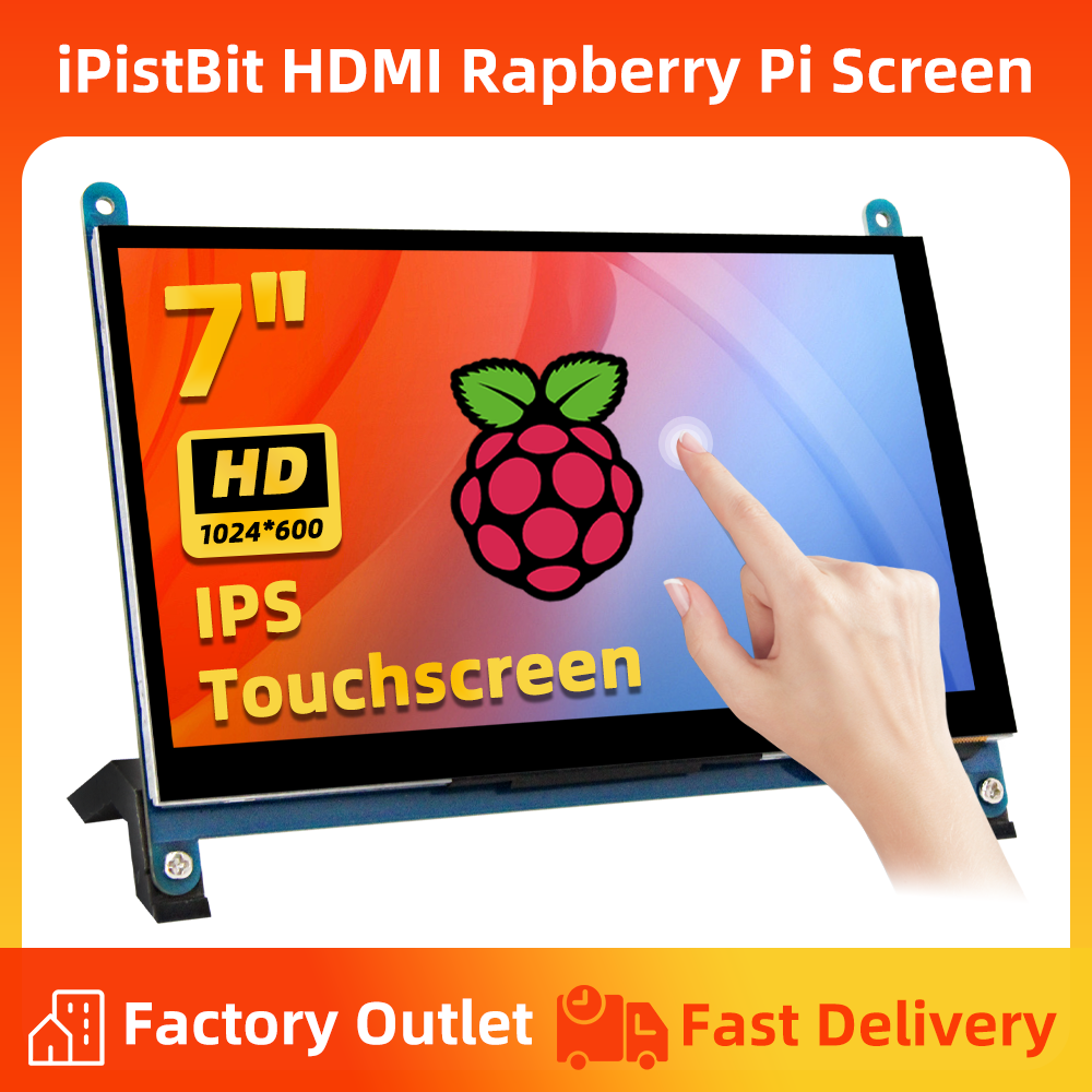Raspberry Pi 7 インチスクリーン、IPS TFT LCD HDMI ディスプレイタッチスクリーンモニター 1024*600