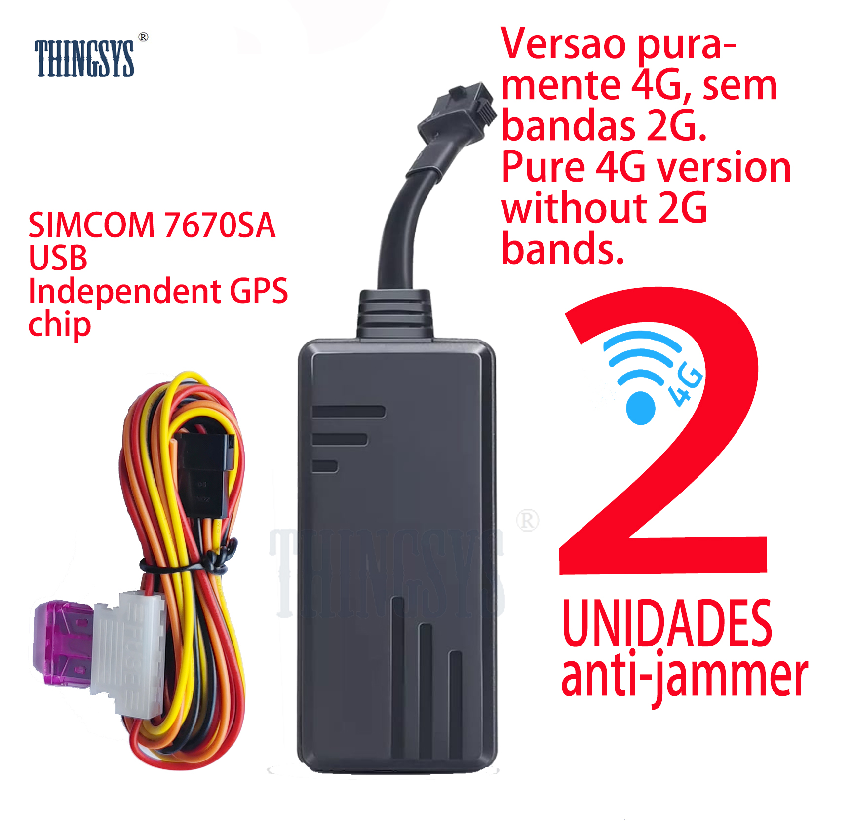 2 個 J16 純粋な 4 グラム車両 GPS トラッカー CAT1 7670SA ACC リレーバッテリー THINGSYS 車、バス、トラック、オートバイ GT06 CRX3 プロトコルブラジル