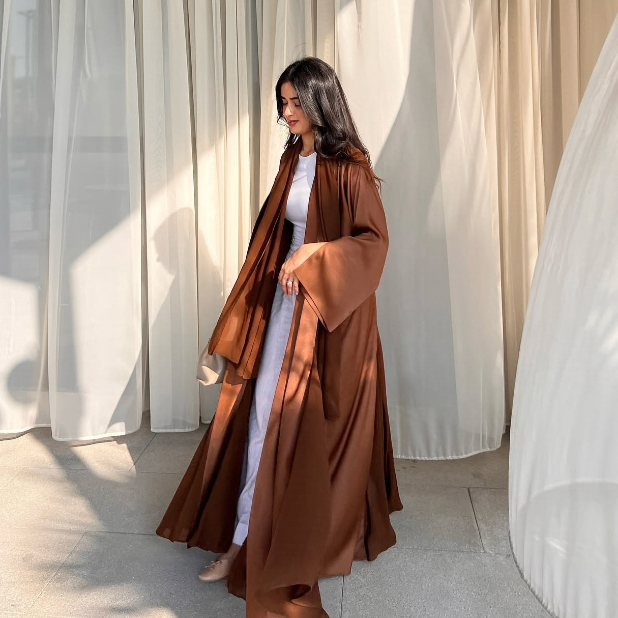 ラマダンオープンアバヤ女性イスラム教徒ドレス Jilbab Kebaya イスラム服カフタンローブヒジャーブドレスファッション 2026 イードムバラクアバヤ