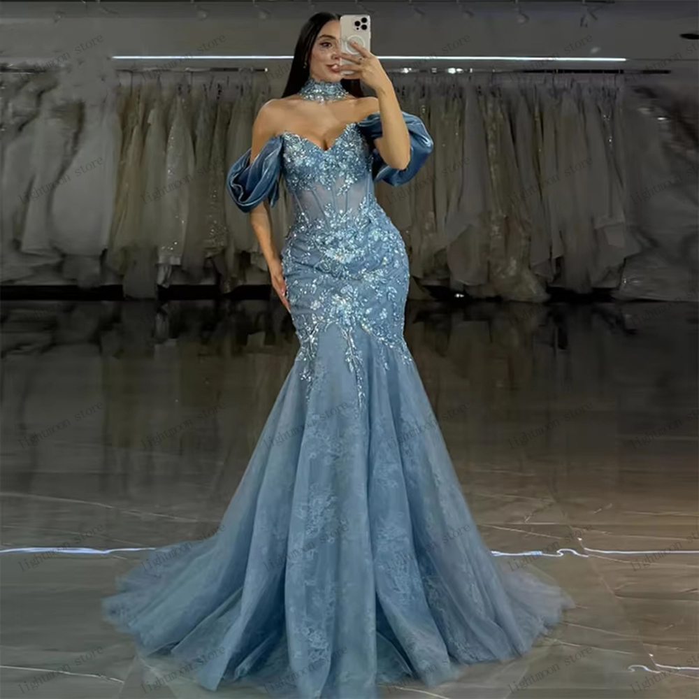 Exquisite Evening Dresses Gorgeous Prom Dress Lace Appliques Robes Off The Shoulder Mermaid Customized Vestidos De Noche 2026