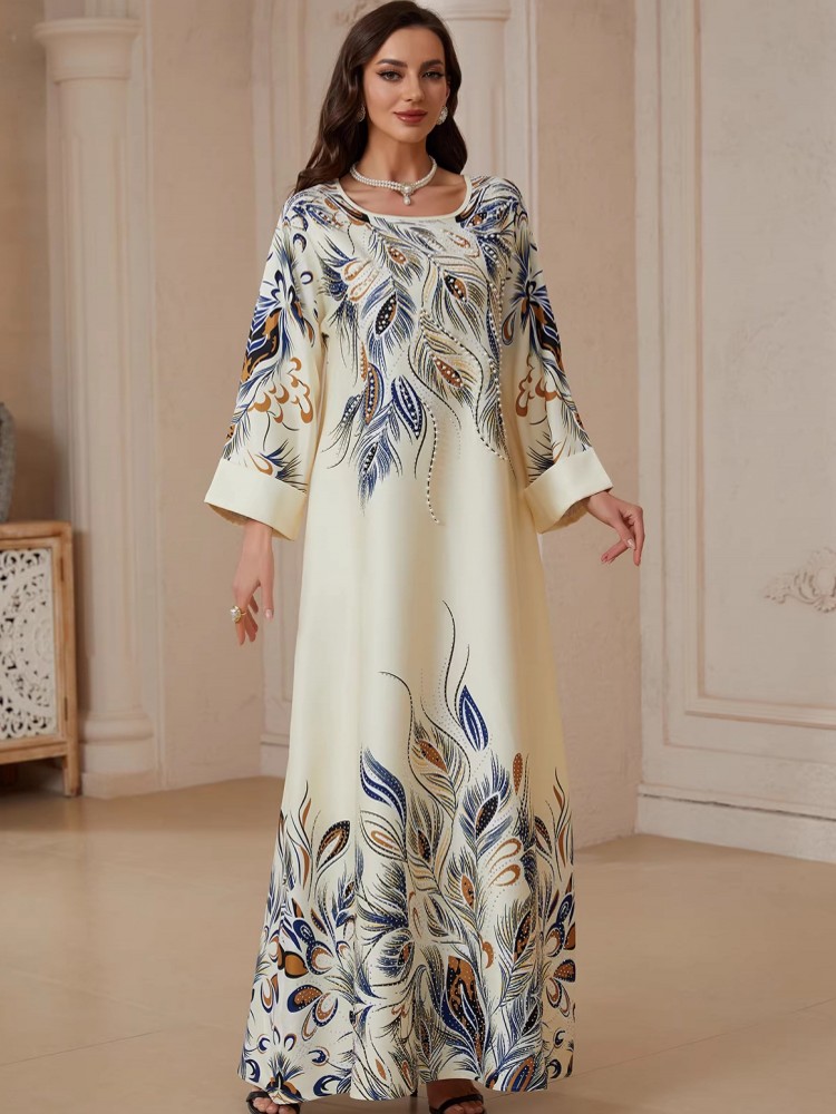 アフリカのドレス女性のためのイスラム教徒のファッションアバヤ Boubou Dashiki アンカラ衣装イブニングドレスドバイカフタンアバヤローブマロカイン