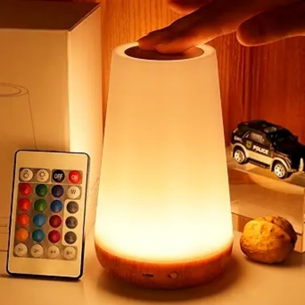 Usb 充電式調光可能なタッチランプ寝室ポータブルテーブルベッドサイドナイトランプ 13 RGB 色ナイトライトベビーキッズナイトライト