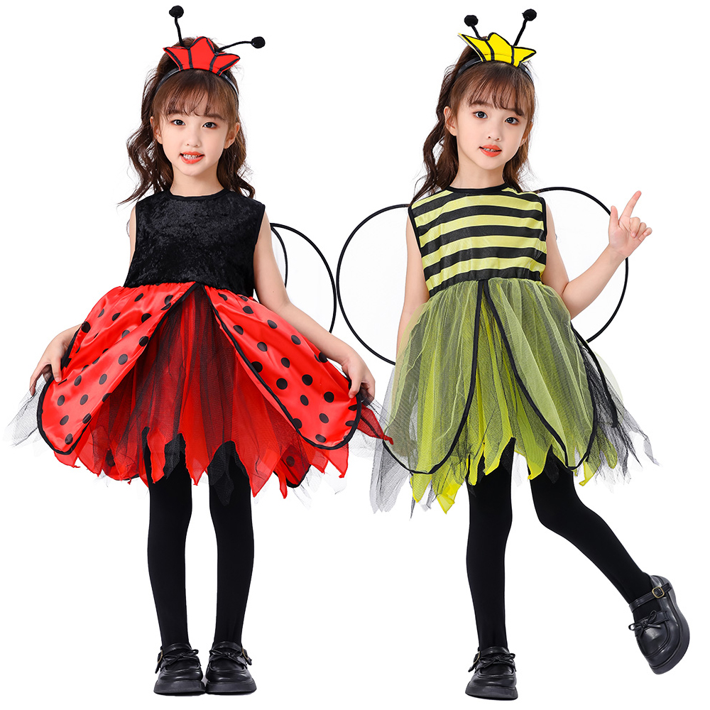 女の子素敵な動物蜂とてんとう虫コスプレドレスアップ子供ハロウィンカーニバルパーティーパフォーマンス衣装ギフトとして