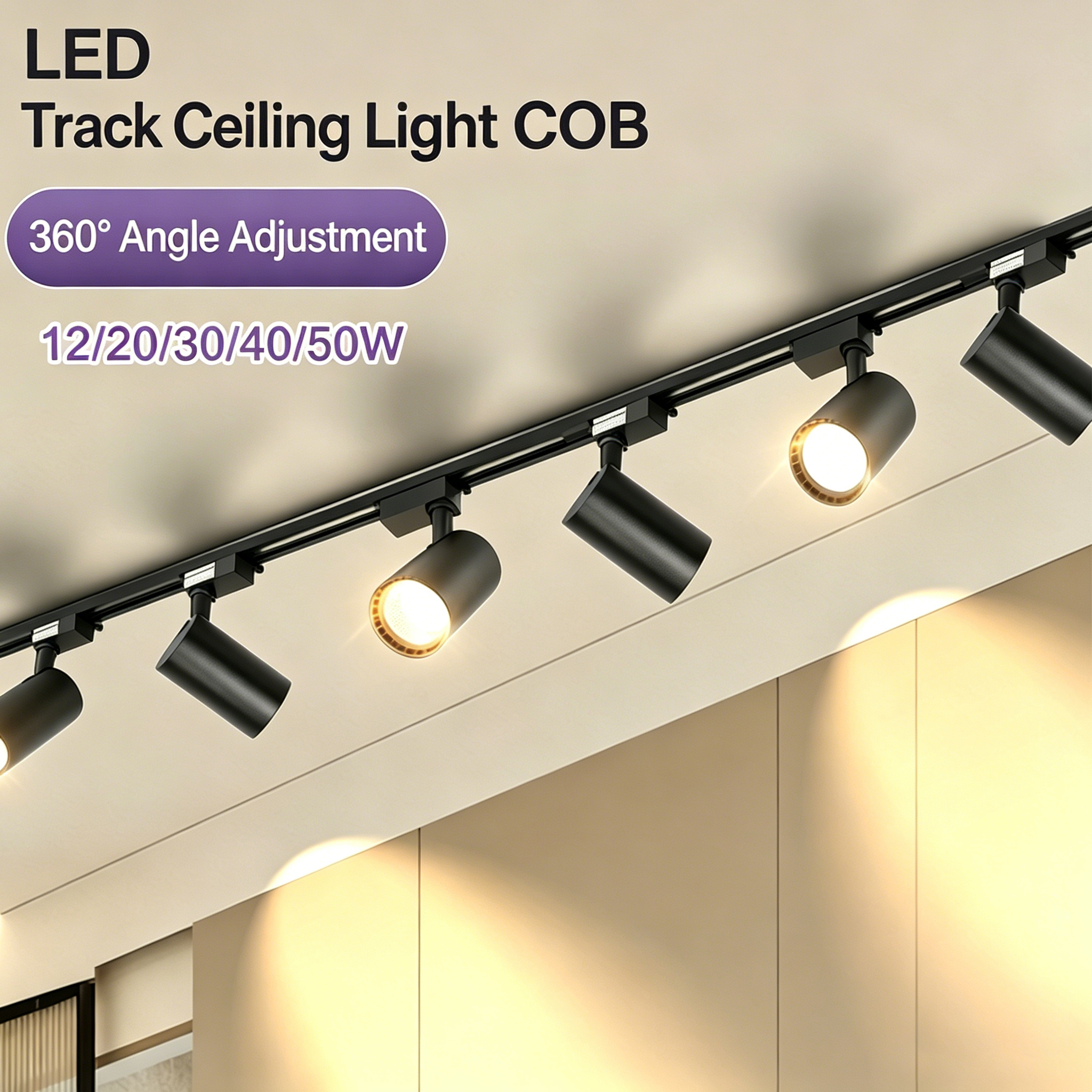フルセットトラックライト Led スポットキッチンランプ 220V COB スポットライト屋内レール照明リビングルームショップ装飾シーリングライト