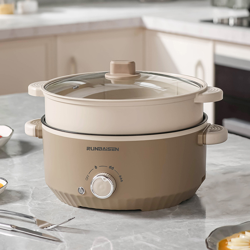 110V/220V 3L Multi Cookers Double Layer Electric Pot 1-2 People Household Non-stick Pan Hot Pot Rice Cooker Cooking Appliances