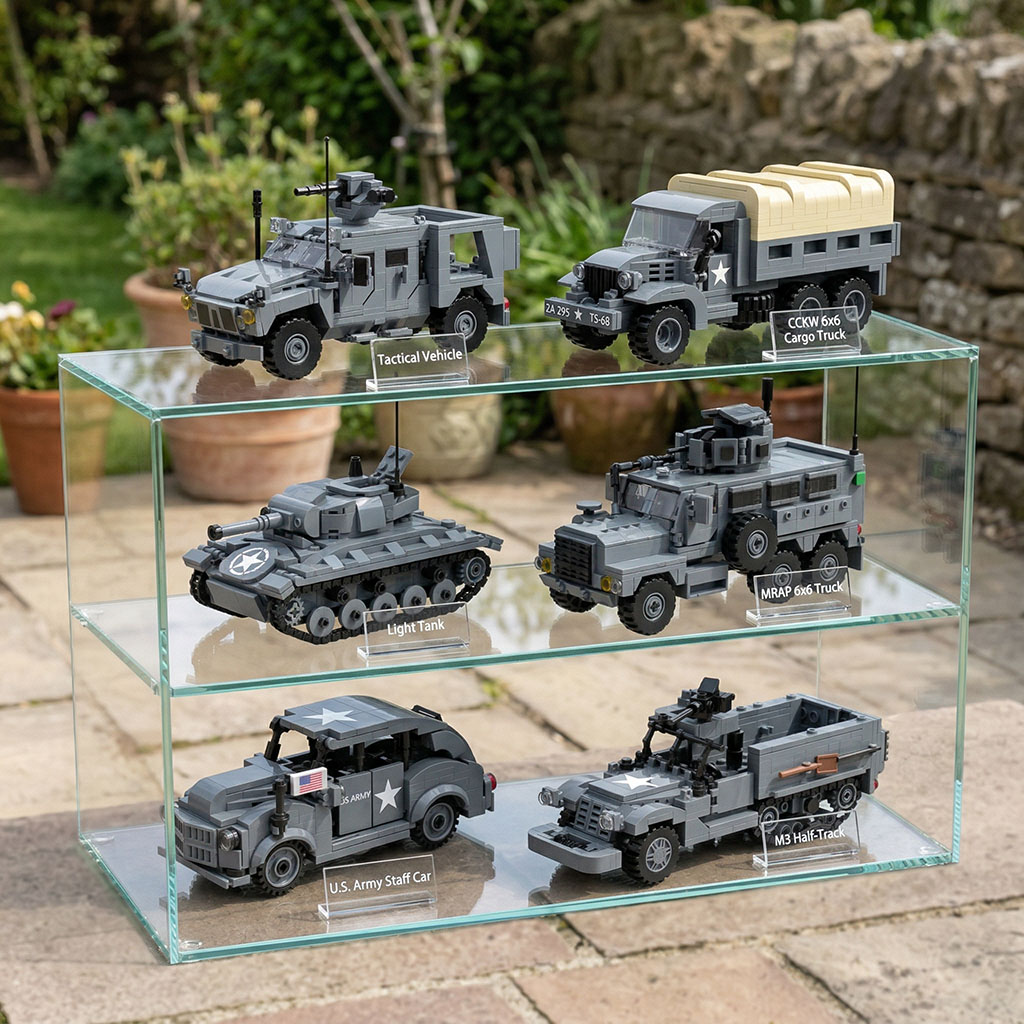 第二次世界大戦アメリカ軍ビルディングブロックおもちゃコレクション戦車アセンブリレンガモデルセット