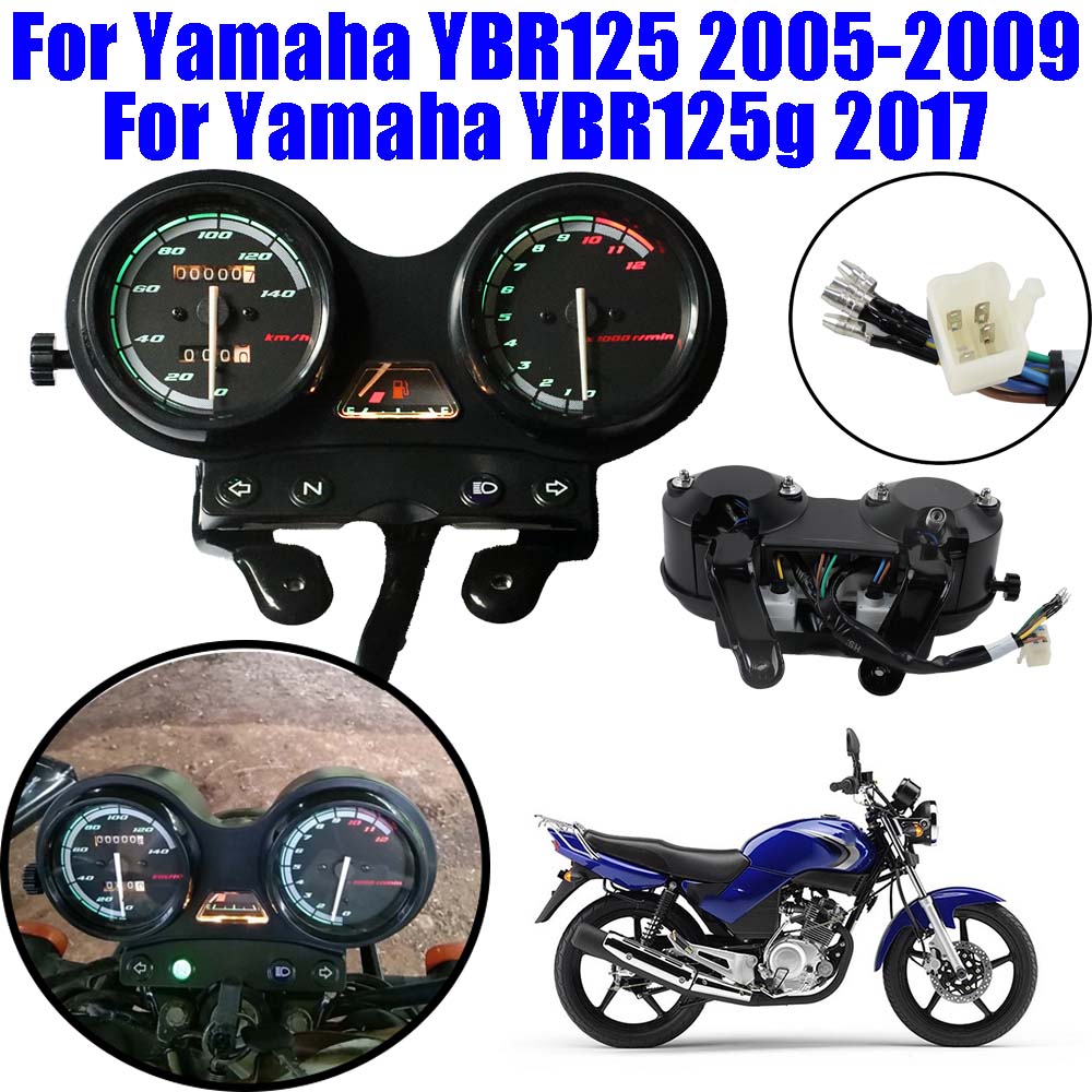 オートバイスピードメーターダッシュボードゲージ走行距離計タコメーター計器メーターヤマハ YBR125 YB125 2005 - 2009 YBR 125 YBR125g