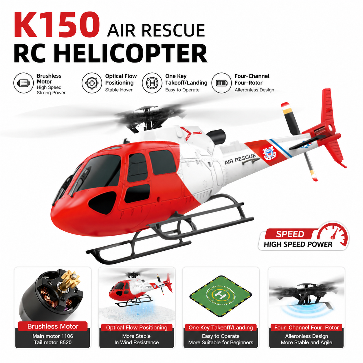 WLtoys K150 新しいブラシレスモーター RC ヘリコプター、4 チャンネル、6 軸ジャイロスコープヘリコプター、模型玩具、男の子へのギフト