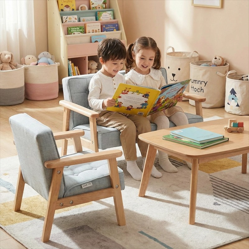 キッズソファ 幼児カウチ アームチェア 洗濯機洗い可能 取り外し可能カバー フォームシート 折りたたみ式 軽量 漫画 プレイルーム ピンク ブルー