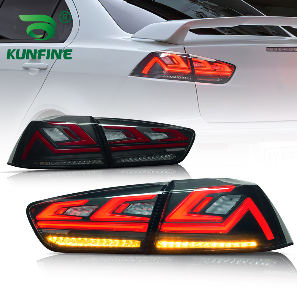 車のテールライトアセンブリのペア三菱ランサー 2008-2018 LED ブレーキ信号ライト車 LED テールライトチューニングパーツ