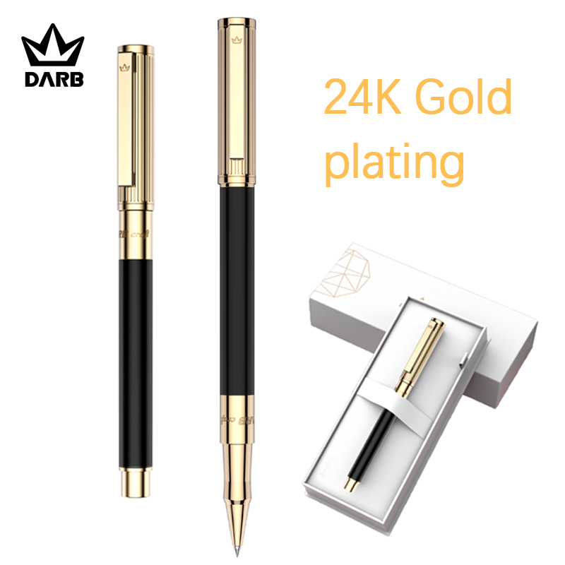 【DARB】 ローラーボールペン 高品質 24K 金メッキ 金属製 高級ペン ビジネス オフィス ギフト