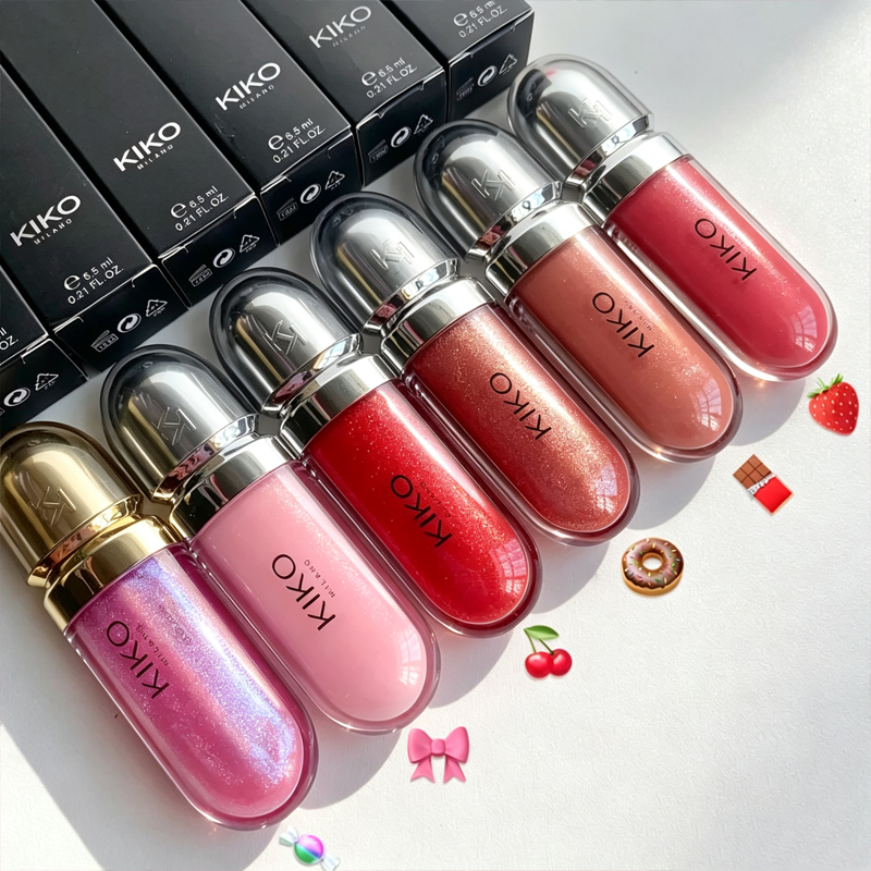 ファッション KIKO ミラーリップグロス釉薬透明口紅カラフルな持続ダイヤモンド非退色セクシーなふっくら水軽い唇メイク