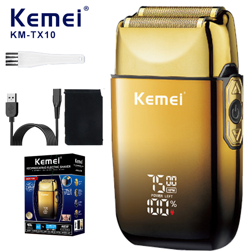 Kemei TX10 電気シェーバー毛充電式ひげ箔かみそり男性用ハゲ頭シェービング男性用マシン