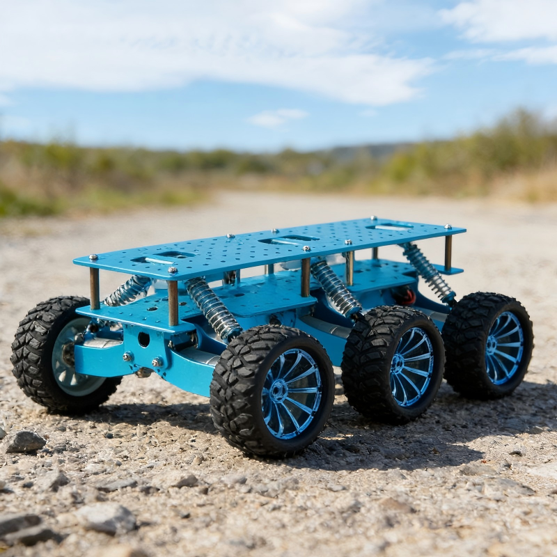 6WD ロボットカーシャーシ衝撃吸収オフロードクライミングレスキュープラットフォーム Arduino 用ラズベリーパイプログラマブル DIY キット Rc カー
